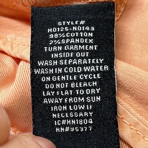 ⭐️Anthro Sanctuary peach shorts standard surplus size 28 - Picture 3 of 9